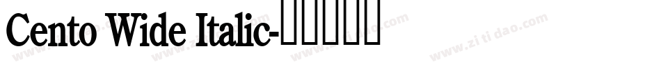 Cento Wide Italic字体转换